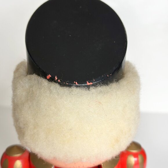 VTG ERZGEBIRGE King Nutcracker East Germany Hand Painted Wood 13.5" Christmas - Picture 9 of 10